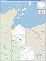 Ashland, Wi Carrier Route Wall Map