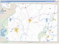 Ashley, Ar Carrier Route Wall Map
