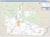 Athens, Oh Carrier Route Wall Map