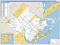 Atlantic, Nj Carrier Route Wall Map