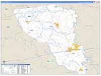Austin, Tx Carrier Route Wall Map
