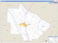 Bacon, Ga Carrier Route Wall Map
