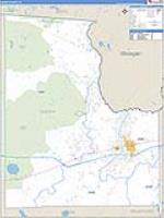 Baker, Fl Carrier Route Wall Map