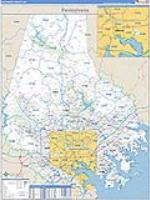 Baltimore, Md Carrier Route Wall Map