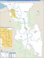 Bannock, Id Carrier Route Wall Map