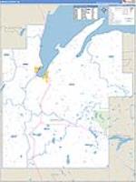 Baraga, Mi Carrier Route Wall Map