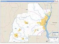 Barbour, Al Carrier Route Wall Map