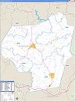 Barbour, Wv Carrier Route Wall Map