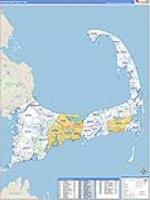 Barnstable, Ma Carrier Route Wall Map