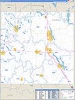 Barron, Wi Carrier Route Wall Map