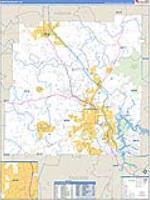 Bartow, Ga Carrier Route Wall Map
