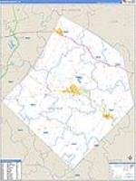 Bastrop, Tx Carrier Route Wall Map