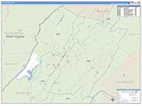 Bath, Va Carrier Route Wall Map