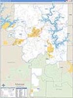 Baxter, Ar Carrier Route Wall Map