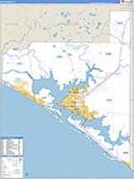 Bay, Fl Carrier Route Wall Map