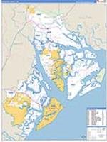 Beaufort, Sc Carrier Route Wall Map