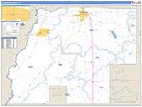 Beauregard Parish (), La Carrier Route Wall Map