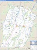 Bedford, Pa Carrier Route Wall Map