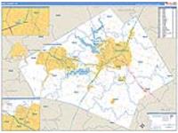 Bell, Tx Carrier Route Wall Map