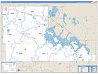 Benson, Nd Carrier Route Wall Map