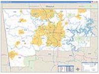 Benton, Ar Carrier Route Wall Map