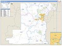 Benton, Or Carrier Route Wall Map