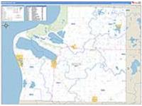 Benzie, Mi Carrier Route Wall Map