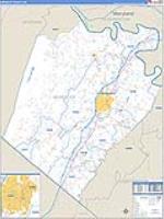 Berkeley, Wv Carrier Route Wall Map