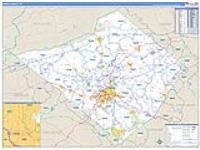 Berks, Pa Carrier Route Wall Map