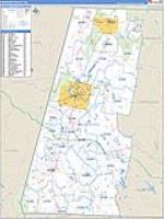 Berkshire, Ma Carrier Route Wall Map