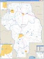 Berrien, Ga Carrier Route Wall Map