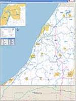 Berrien, Mi Carrier Route Wall Map