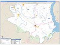Bertie, Nc Carrier Route Wall Map