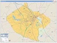 Bibb, Ga Carrier Route Wall Map
