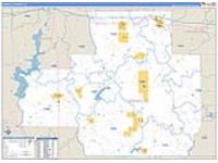 Bienville Parish (), La Carrier Route Wall Map
