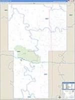 Billings, Nd Carrier Route Wall Map