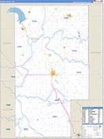 Blaine, Ok Carrier Route Wall Map