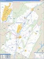Blair, Pa Carrier Route Wall Map
