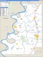Bolivar, Ms Carrier Route Wall Map