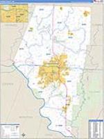 Boone, Mo Carrier Route Wall Map