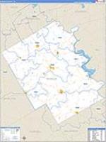 Bosque, Tx Carrier Route Wall Map