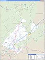 Botetourt, Va Carrier Route Wall Map