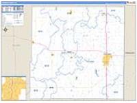 Bourbon, Ks Carrier Route Wall Map