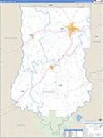 Bradley, Ar Carrier Route Wall Map