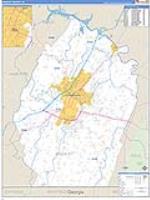 Bradley, Tn Carrier Route Wall Map