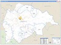 Breathitt, Ky Carrier Route Wall Map