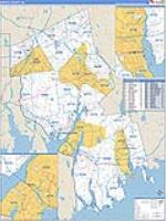 Bristol, Ma Carrier Route Wall Map