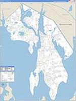 Bristol, Ri Carrier Route Wall Map