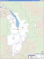 Broadwater, Mt Carrier Route Wall Map