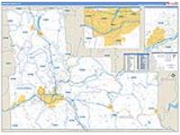 Broome, Ny Carrier Route Wall Map